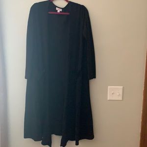 Black large duster sweater